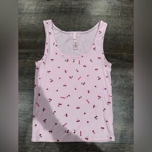 Skims pink with cherries tank top